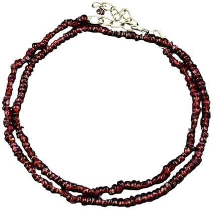 26.754 Cts Earth Mined Single Strand Red Garnet Beaded Womens Necklace CHIK_NECKLACE-45789