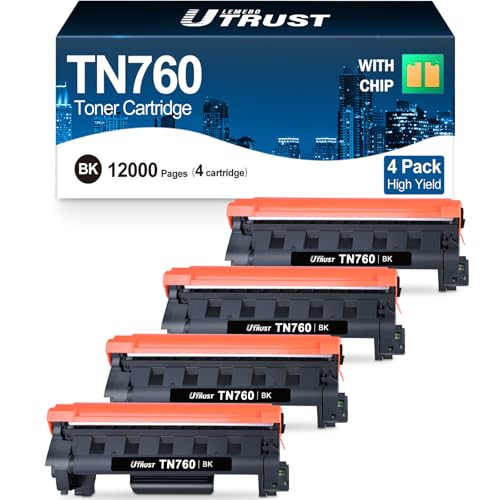 Image of UTRUST Compatible TN760 Toner Replaced for TN 760 Brother Toner Cartridge