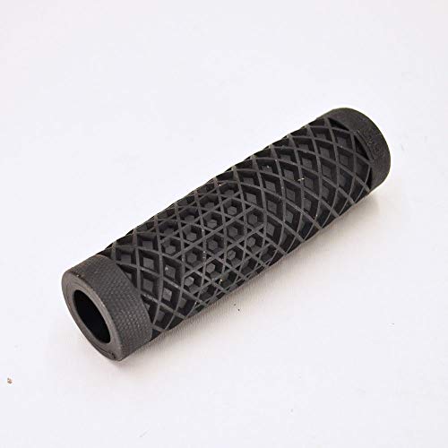 Vans"Waffle" Pattern Rubber Motorcycle Grips - BLACK - Sold as a pair for 1" bars - Made In The USA (BLK1")