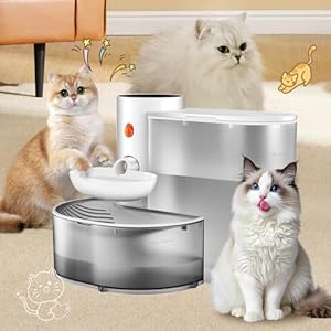 Saker Automatic Pet Water Fountain2025 Upgraded Pet Water Fountain No FilterCat Water Dispenser Wireless Pour Over3L106oz Ultra Quiet DesignPet Gravity Water Dispenser for Cat