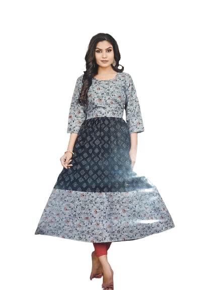 R.B Creations Elegant One Piece Kurti for Women's Grey