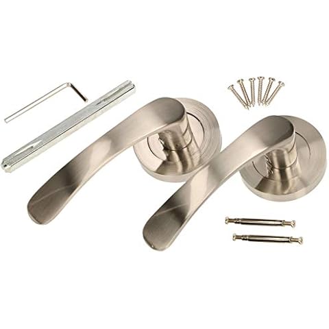 KOTARBAU® Drückergarnitur Türklinke Satin-Nickel BB-Buntbart Universal Cover