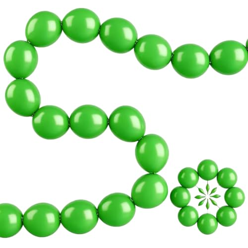 Image of Green Link Balloons 12 Inch 120 Pcs Latex Quick Linking Balloon for Birthday Wedding Party Festival Decorations