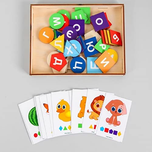 AEVVV Aprenda el Idioma Ruso   Tarjetas didácticas para Aprender el Alfabeto Ruso   Azbuka Rusa de Madera   Alfavit para Aprender Ruso Pequeño