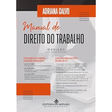 Capa do livro Manual de Direito do Trabalho 8ª edição (2024)