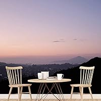 Wall Mural Sunset Sunrise Background Nature Scenery Removable Self-Adhesive Wallpaper Wall Decoration for Bedroom Living Room - 66x96 inches