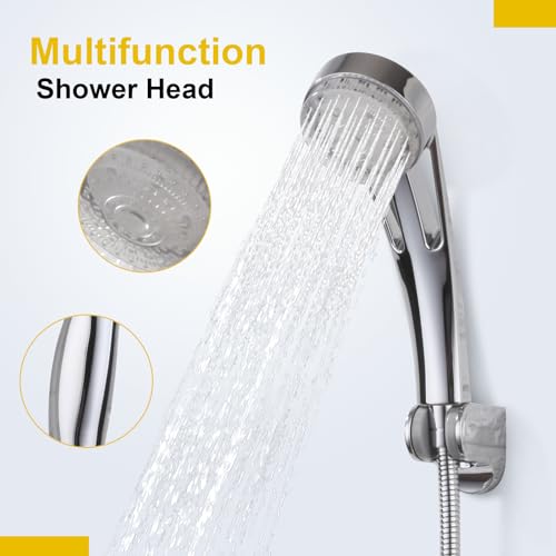 Cabezal de Ducha Portátil LED 3 Modos Alta Presión Cromo miniatura 4