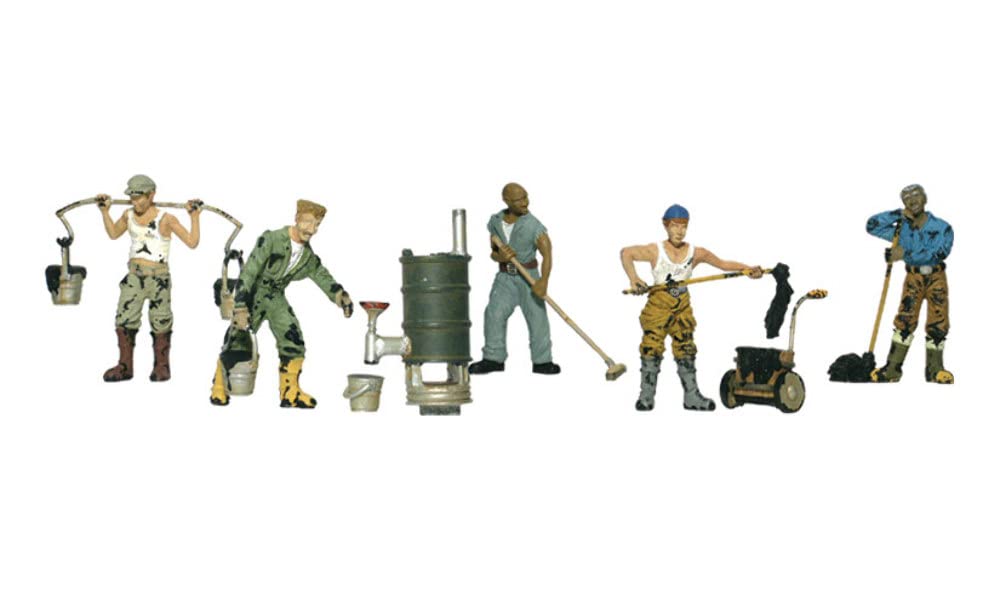 Woodland Scenics A1828 Ho Roofers set de 6 figurines peintes à la main haute précision HO