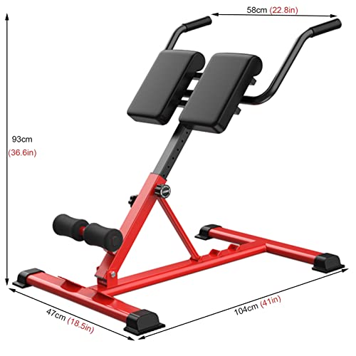 romeinse stoel Multifunctionele Romeinse Stoel, Zitbank, Druk Bank, Gym Home Hyperextensie Romeinse Stoel, Krachttraining Fitness Vetverbranding Machine (Color : Red) - Image 6