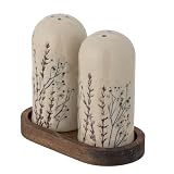 BLOOMINGVILLE - Bea Salt & Pepper Shaker Set, Natura, Stoneware (82058377)