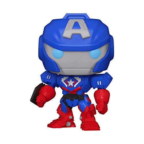 Funko Pop! Marvel: Marvel Mech - Captain America Multicolor, 3.75 Inches
