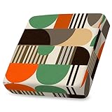 ANNA QUEEN Modern Abstract Geometric Couch Cushion Cover – Stretch Sofa Seat Slipcover for Contemporary Living Rooms, Creative Studios & Minimalist Home Styling