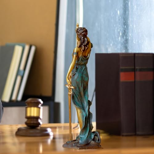 Estatua de la Justicia en Bronce 11 pulg miniatura 5