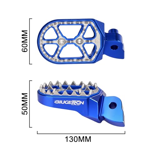 Image of JFG RACING Dirt Bike Foot Pegs,Double Deck CNC Rest Pedal Footpegs for YZ65 18-26 /YZ85 02-26 /YZ125 97-26 /YZ250 98-26 /YZ250F 01-22 /WR250F 01-24 /YZ450F 03-22 /WR450F 03-26 /YZ125X YZ250X-Blue