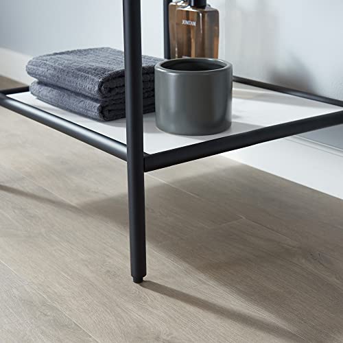 Alphaucet 24 Inch Vanity With Sink, Pedestal Sink Storage Cabinet, Vessel Sink Bathroom Vanity, Small Bathroom Vanity With Console Sink #TOP4