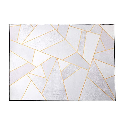 Tapis de salon géométrique MU rectangle en polyester antidérapant - 2