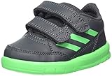 Tipo de tacón: plano adidas Altasport CF I, Zapatillas de Gimnasia Unisex niños, Gris (Grey Six/Shock Lime/FTWR White Grey Six/Shock Lime/FTWR White), 22 EU