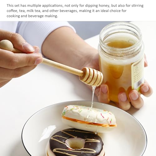 Miniatura 5 de Dhsbgwsx 2 Cucharas De Miel, 2 Cucharas De Madera, 2 Pajitas De Madera, Cucharas Mezcladoras, Mezcladoras De Miel, Cucharaditas, Agitador Para Bebidas, Accesorios De Cocina