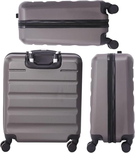Aerolite 56x45x25cm British Airways Jet2 & easyJet Upgrade Maximum Allowance Large Lightweight 8 Wheel Carry On Hand Cabin Luggage Bag Suitcase 56x45x25 with TSA Approved Lock Charcoal Grey - Image 7