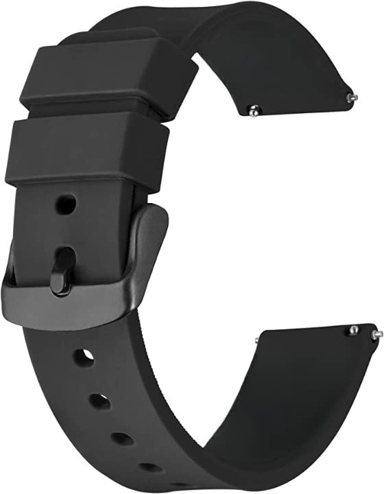 A3sprime Soft Silicone Universal Watch Strap Suitable for All 22mm Lugs Width Smartwatch (Set of 1 Pairs) (Black) (B0C6TYBXFP) Amazon Price History, Amazon Price Tracker
