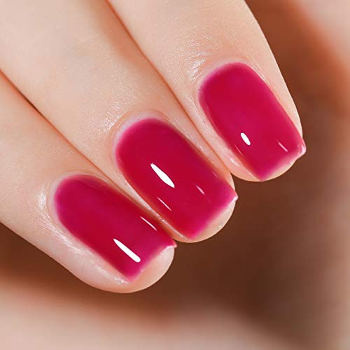 FANZEST Gel Nail Polish LED UV Gel Soak Off Nail Gel Polish Varnish Nail Art Manicure Pedicure (Neon Red)