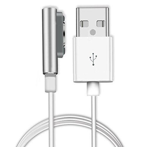 SylvaLexis Cable Magnétique USB Chargeur Compatible Sony Xperia Z1 Z2 Z3-1m (39.4 pouces) Blanc