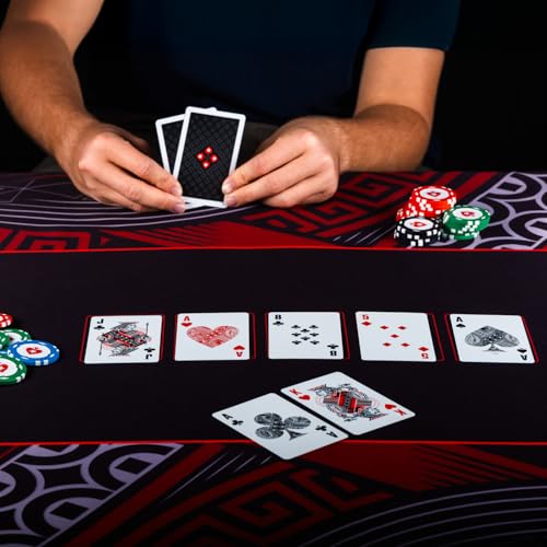 Black Diamond Fade Spielkartendeck - 100% Plastik-Pokerkarten mit zweifarbigen Farben - Langlebig und wasserdicht - Premium-Deck für Texas Hold'em, Heimspiele und Sammler – Bild 7