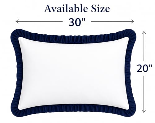 Image of Ruffled Pillow Cases Dule Tone Set of 2, Chocolate - Pillow Shams Brushed Microfiber Edge Ruffled Soft Pillow Cover with Envelope Closure for Bedding Decor 20 inch x 30 inch