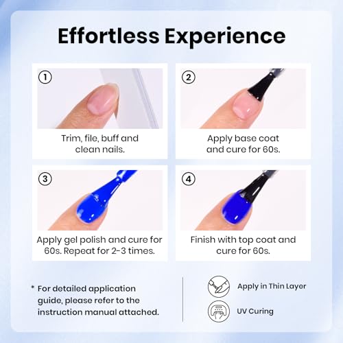 Image of Beetles Blue Gel Polish - 15ML /0.51Fl Oz, Electric Blue Gel Nail Polish, Color-Matched Bottle, Soak-Off UV LED, Long-Lasting Holiday & Summer Nails Art for DIY Beginners & Salon Pros
