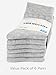 COTTON DAY Unisex Little Kids Youth Boys Girls Soft Cotton Crew Dress Socks Seamless Toe 6 Pack 6-8 years Plain Lt Gray M (8)
