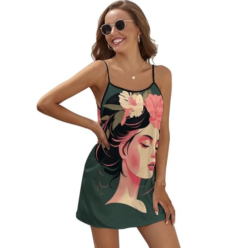 Mini robe en satin Face of A Flower au toucher soyeux haut de gamme