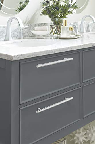 Image of Amerock 10 Pack 7 inch Bar Pulls Polished Chrome Drawer Pull | 7 inch (178mm) Center-to-Center Mounting Distance and 9-3 /8 inches Overall Length, Durable Zinc Cabinet Hardware