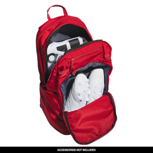 Image of adidas Defender 5 Backpack for Sports, Gym, School and Travel, 33L, Power Red /White, OSFA
