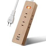 SAYBOUR 延長コード 電源タップ USB 急速充電 PD 30W コンセント 6個 雷ガード スイッチ 木目調 LC-6C1S-2A1C (木目調, 3.5m)