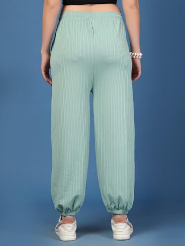Image of UZARUS Women's Ultra-Soft Baggy Fit /Relaxed Fit Joggers with Side Pockets & Gripped Hem