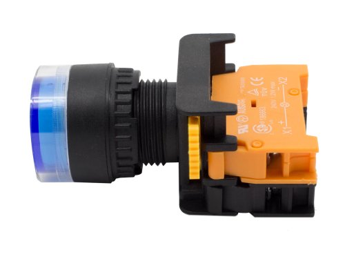 Alpinetech Lxg-22 22Mm 1No Momentary Push Button Switch 24V Ac Dc Led Illuminated (Blue) #TOP2