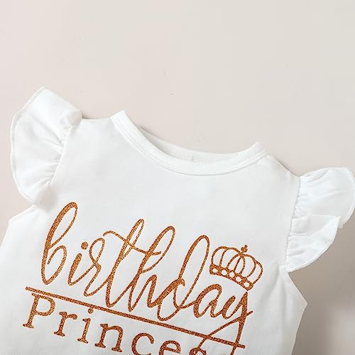 Image of LYSMuch Girls Birthday Outfit Birthday Girls Shirt Princess Tutu Tulle Skirt
