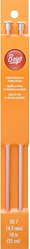 Boye 3216327007M Aluminum Straight Knitting Needles Set, US Size 7, 10" L, 2pcs