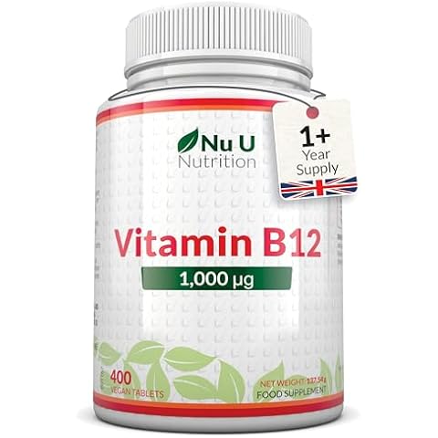 Nu U Nutrition Vitamin B12 High Strength 400 Tablets Cover