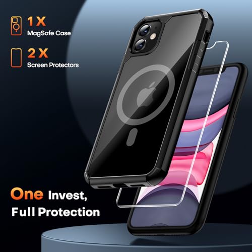 Image of TAURI for iPhone 11 Phone Case, Compatible with MagSafe, Black