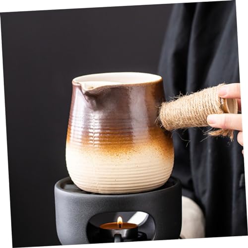 SHOWERORO Greek Coffee Pot Clay with Large Capacity 700ml Non Stick Pot for Outdoor Trips