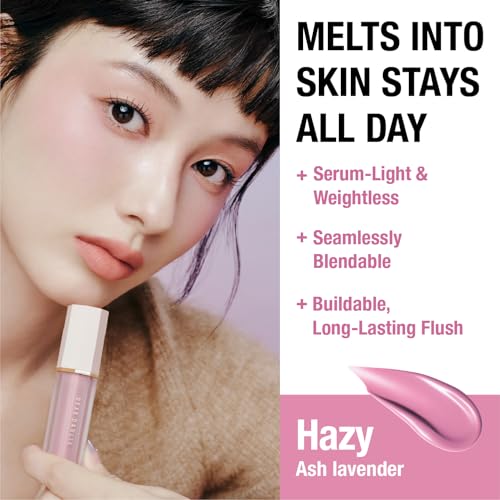 Image of DEAR DAHLIA Petal Drop Liquid Blush (Hazy) - Natural Dewy Glow Serum Blush, Buildable & Blendable, Sheer Watercolor Finish, Vegan Korean Makeup for Cheeks, 0.14 oz