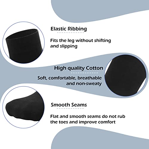 Men's Thin Cotton Above Ankle Classic Socks Soft Work Solid Breathable Dress Socks 6 Pairs2