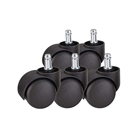 Youngine Office Chair Casters Wheels Replacement Heavy Duty 2 Inch Swivel Chair Wheels for Floor Protecting Smooth Rolling Computer Gaming, Standard Grip Ring Mounting Stem (Set of 5) Cover