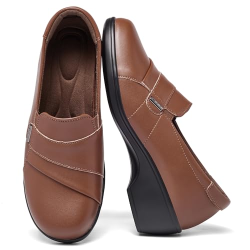 Image of UZB Loafers for Women Dress Shoes Low Heel Slip On Shoes Casual Work Office Dressy Shoes