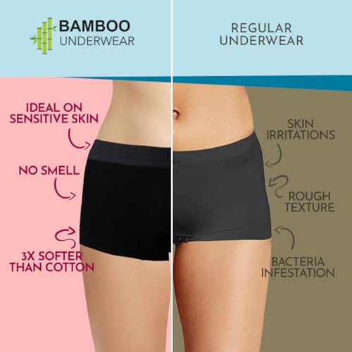 Image of HEELIUM Bamboo Underwear for Women | Ultra-Soft, Breathable & Odour-Free | 3X Softer Than Cotton | Moisture-Wicking | Ideal for Sensitive Skin & All-Day Comfort
