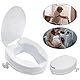 Toilettensitzerhöhung mit Deckel, Toilettenaufsatz für Senioren, Toilettenerhöhung WC Sitz Erhöhung, Erhöhter Toilettensitz 6/10/16cm, Toilettenhilfen für Erwachsene, (6 Zoll)