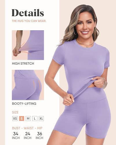 Image of ZOOSIXX Two Piece Workout Sets for Women - Summer Outfits 2 Piece Short Gym Sets Casual Lounge Vacation Matching Clothing