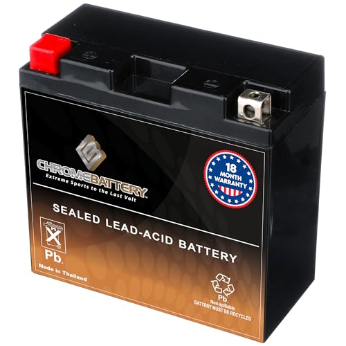 Image of CB CHROMEBATTERY YT14B-BS 12 V 145 CCA AGM - Maintenance-Free 13 Ah Battery for Sportbike, ATV, Jet Ski, Scooter - T3 Nut & Bolt Terminal - Fits Yamaha FZ1, Honda CBR600RR, Suzuki GSX-S1000