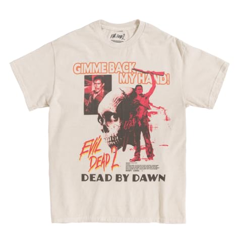 T-shirt Evil Dead 2 Dead by Dawn vintage en coton naturel coupe confort retro horror